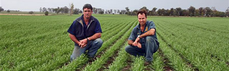 Edgeroi farmers Philip and James O'Regan